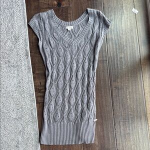 Gray Cable Knit Sweater